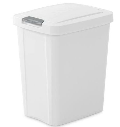 terilite 7.5 Gallon White TouchTop™ Wastebasket
