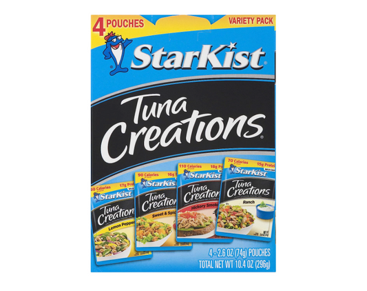 StarKist Tuna Creations, Variety Pack, 4 - 2.6 oz pouch (Total 10.4 Oz) (Packaging May Vary)